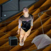 Sophiane Méthot competes in both individual and synchronised trampoline finals in 51st Nissen Cup in Arosa, Switzerland