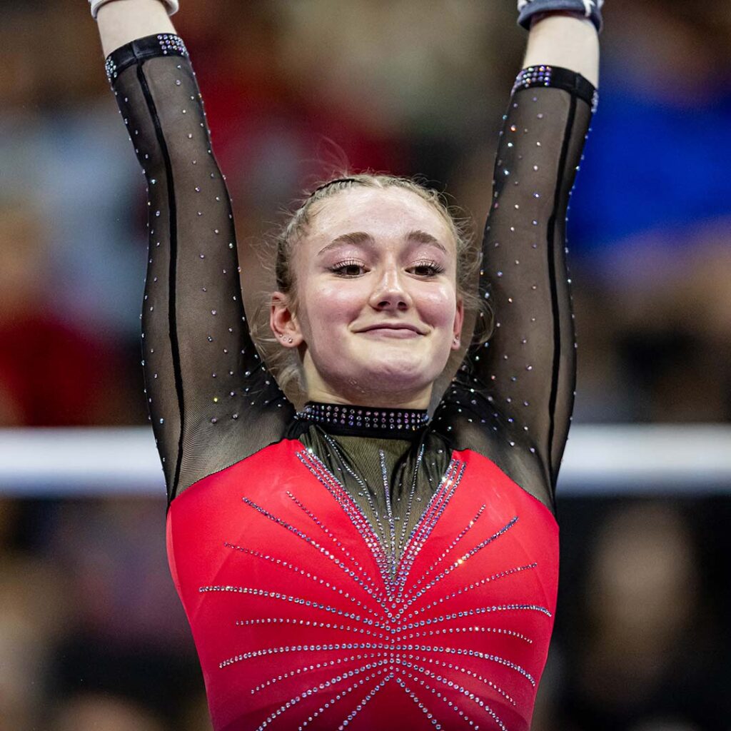 Headshot of Canadian gymnast Frederique Sgarbossa