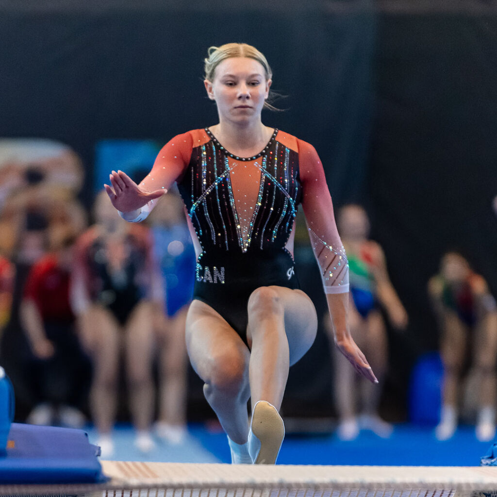 Headshot of Canadian gymnast Sienna Kuznak
